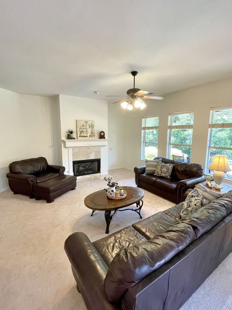 Living room after staging